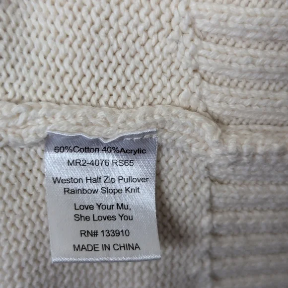 Show Me Your Mumu Weston Half Zip Pullover Womens Small Sweater Shirt - Picture 6 of 13